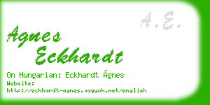 agnes eckhardt business card